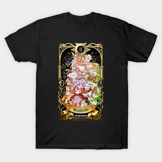 Battle Cats X Megaphrodite - The High Priestess II T-Shirt by ctrlzie